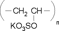 聚乙烯硫酸钾盐, 平均分子量 Mw ~170